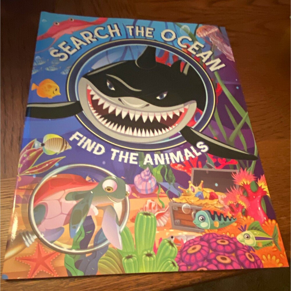 Search the Ocean Find the Animals Activity Book by elfew English Paperback